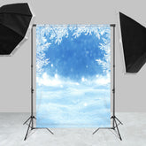 Lofaris Blue Snow Scene Tree Glitter Winter Backdrops